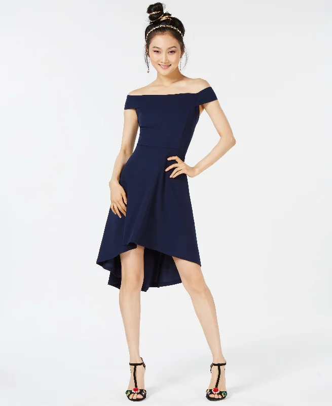 Business Shirts Teeze Me Juniors Off The Shoulder Fit Flare Dress
