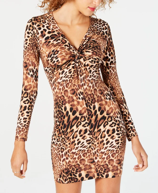 Slim-fit Trousers Ultra Flirt Juniors Leopard Print Bodycon Dress