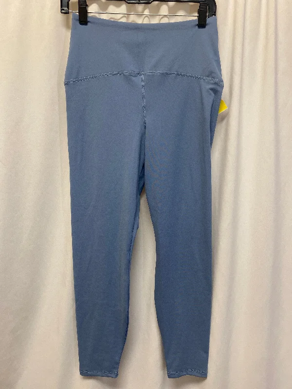 Leather Sneakers Athletic Leggings By A New Day In Blue, Size: M