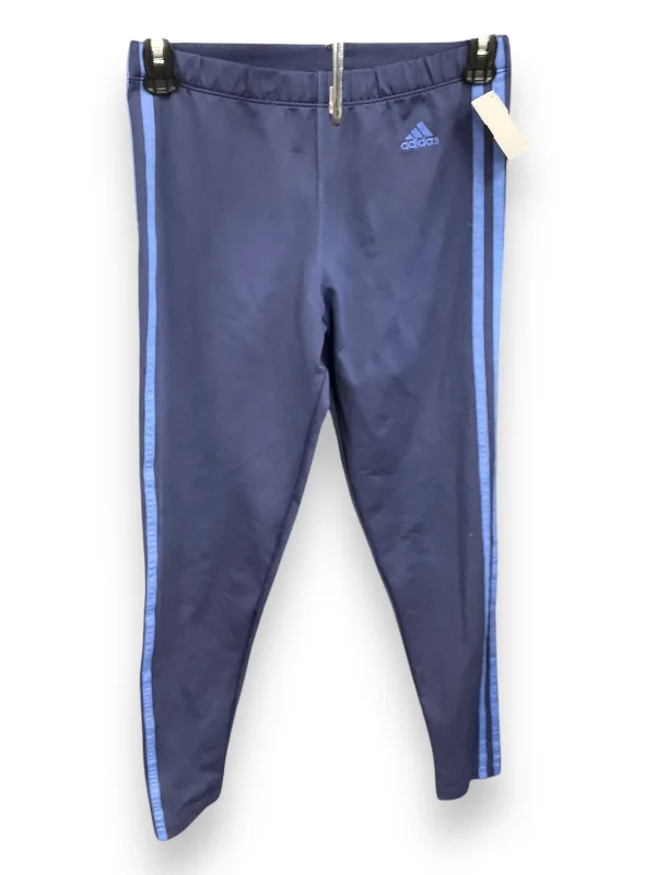 Jogging Jackets Athletic Leggings By Adidas In Blue, Size: M