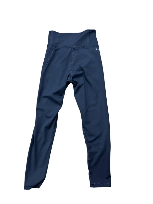 Classic Casual Athletic Leggings By Adidas In Navy, Size: S