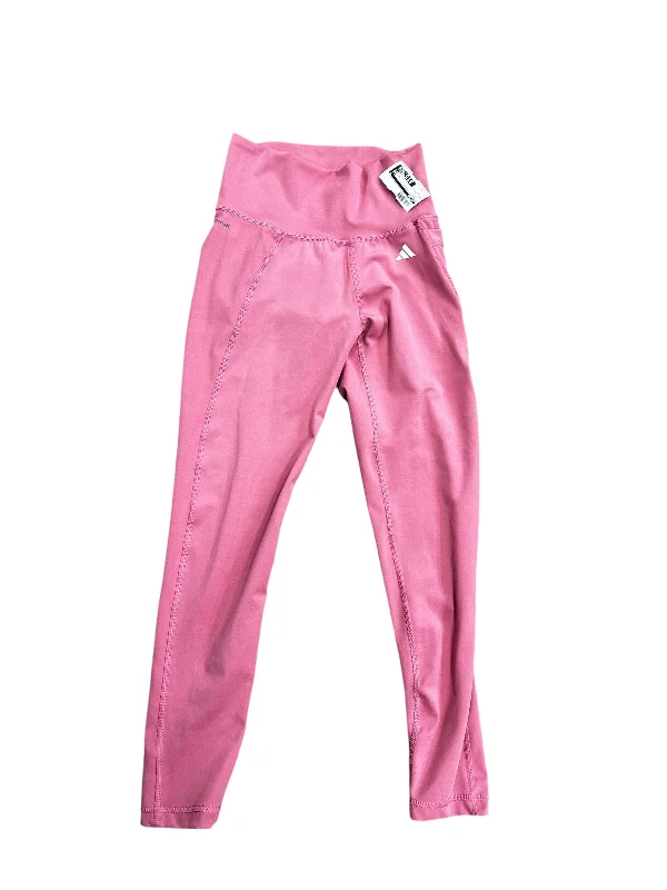 Practical Clothing Athletic Leggings By Adidas In Pink, Size: S