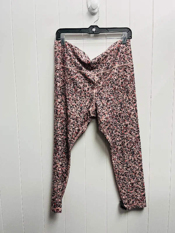 Designer Outerwear Athletic Leggings By Athleta In Pink, Size: Xl