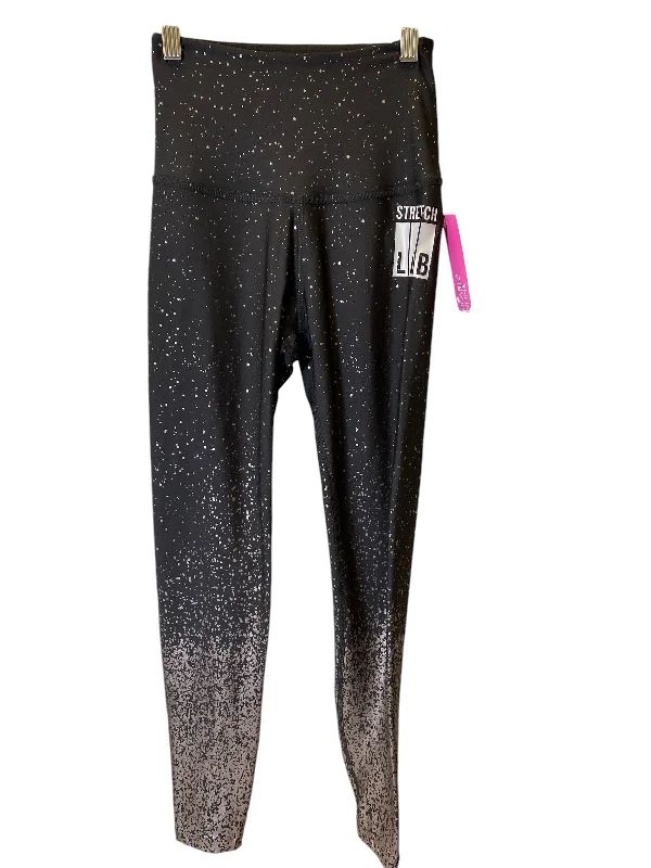Cozy Looks Athletic Leggings By Beyond Yoga In Black & Silver, Size: S