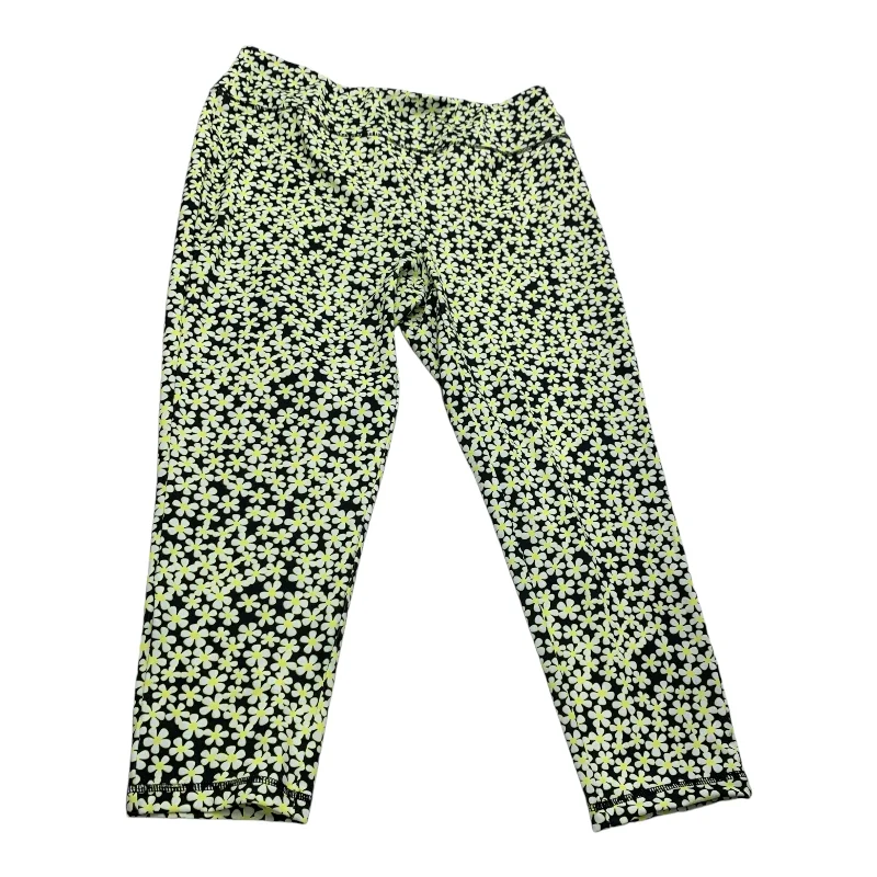 Sportswear Styles Athletic Leggings By Live Well In Black & Yellow, Size: Xl