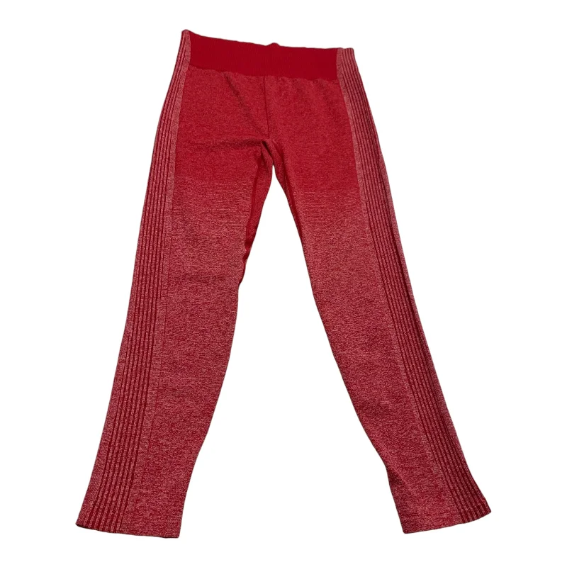 Classic Leather Athletic Leggings By Fabletics In Red, Size: Xl