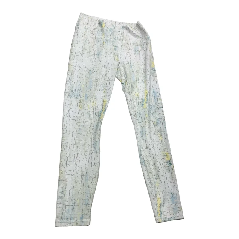 Relaxed Pants Athletic Leggings By Fabletics In White, Size: M