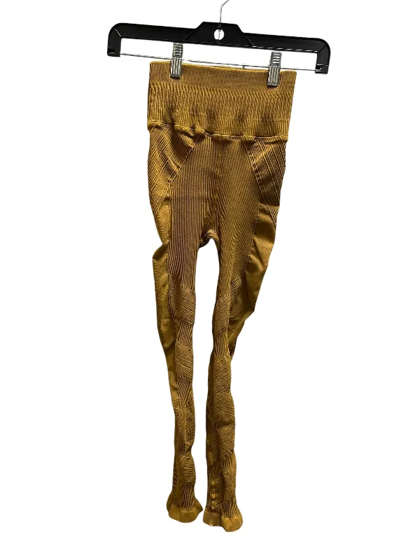 Fashion Basics Athletic Leggings By Free People In Yellow, Size: Xs