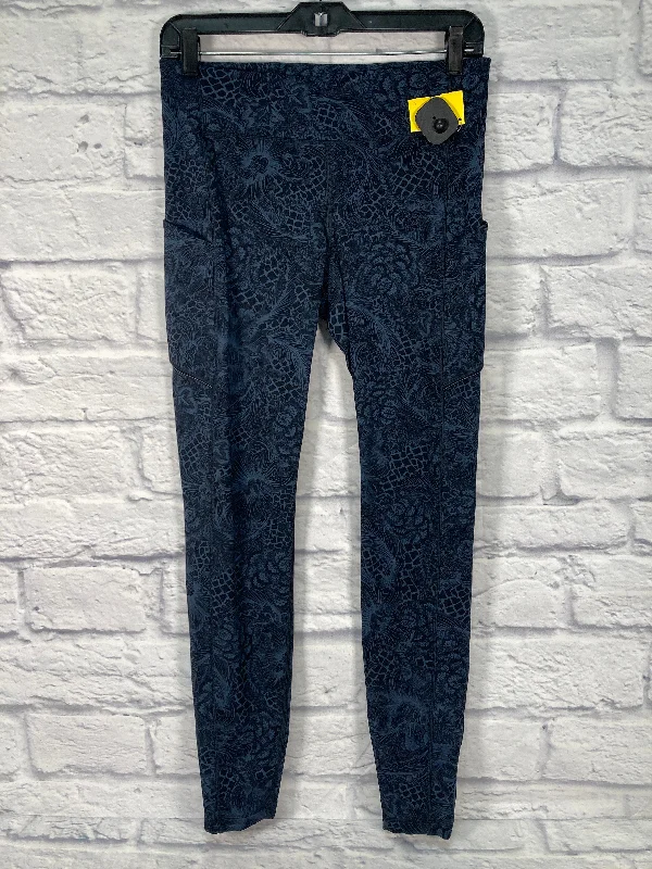 Fashionable Boots Athletic Leggings By Lululemon In Black & Blue, Size: M