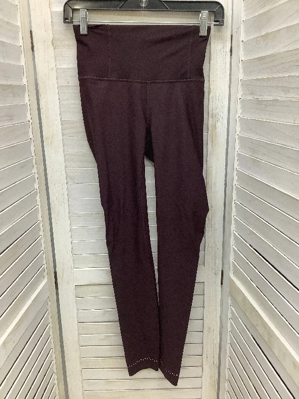 Stylish Sneakers Athletic Leggings By Lululemon In Purple, Size: S
