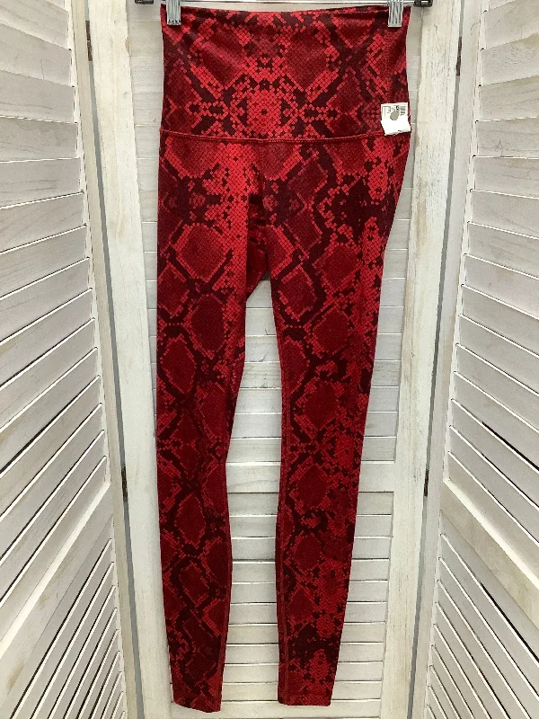 Tech Jackets Athletic Leggings By Lululemon In Red, Size: S