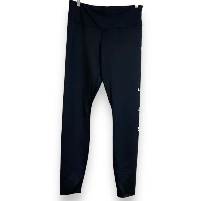 Versatile Style Athletic Leggings By Nike Apparel In Black, Size: M