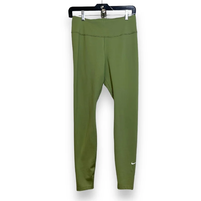 Laid-Back Style Athletic Leggings By Nike Apparel In Green, Size: M