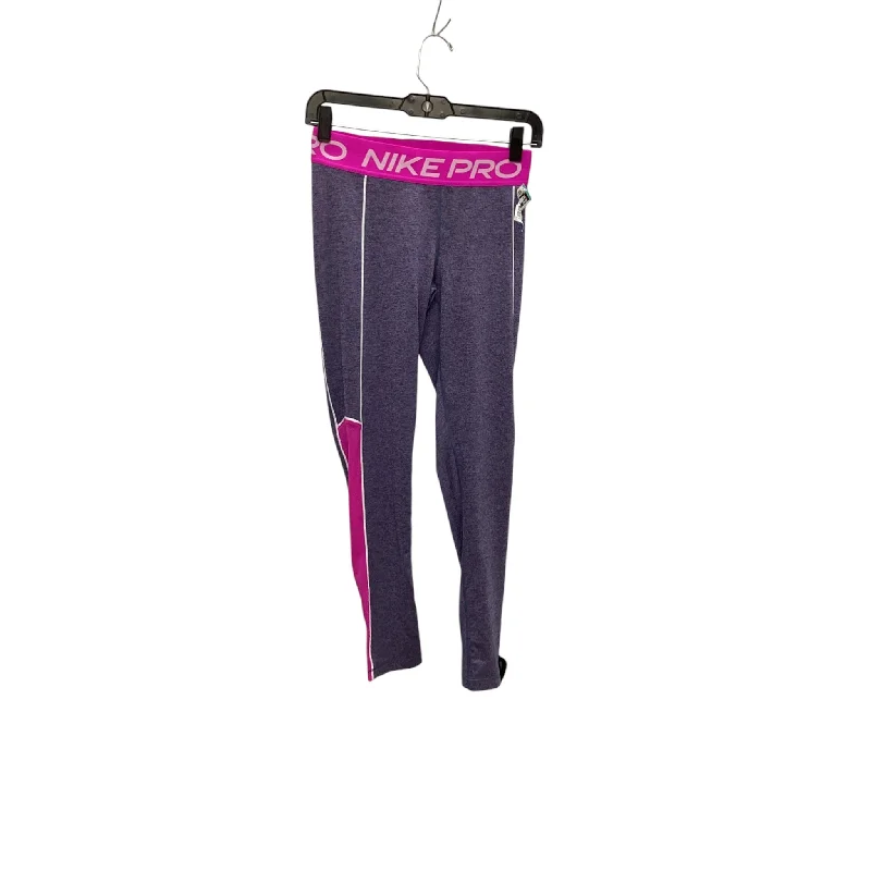 Stylish Sneakers Athletic Leggings By Nike Apparel In Purple, Size: S
