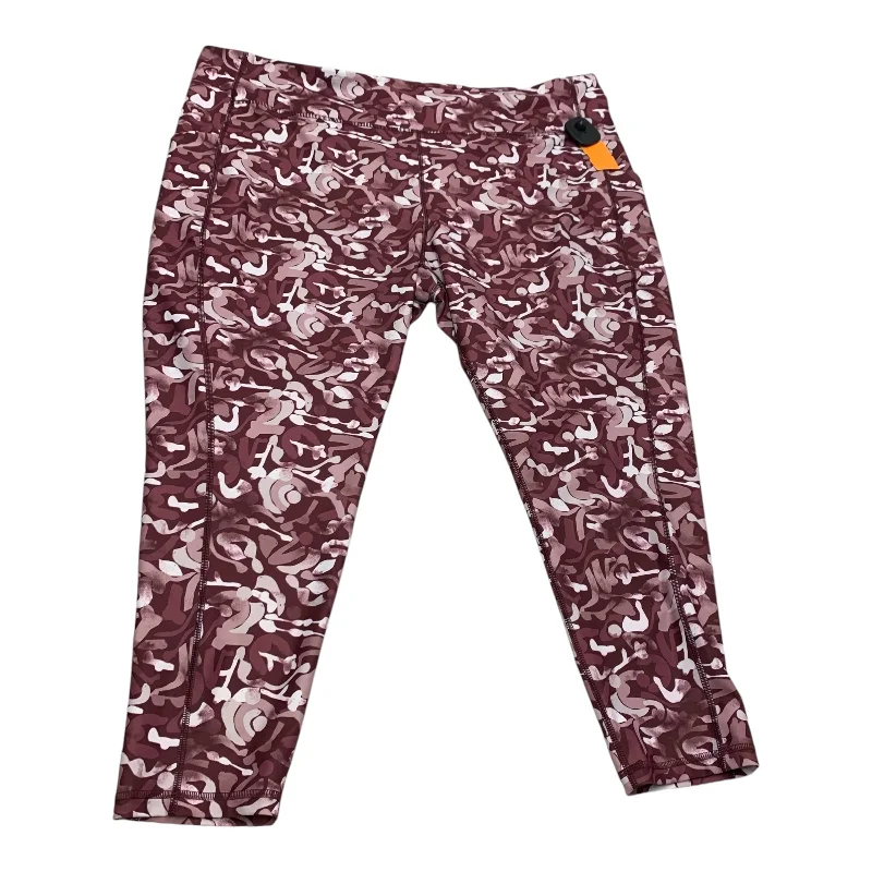 Weekend Wear Athletic Leggings By Tek Gear In Purple, Size: 3x
