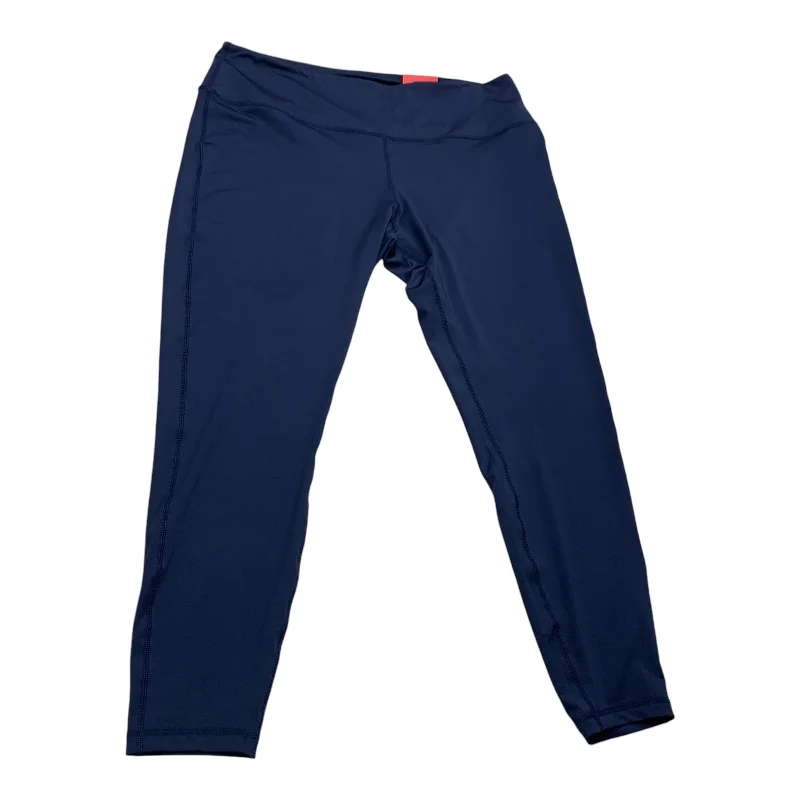 Classic Coats Athletic Leggings By Zelos In Blue, Size: Xl