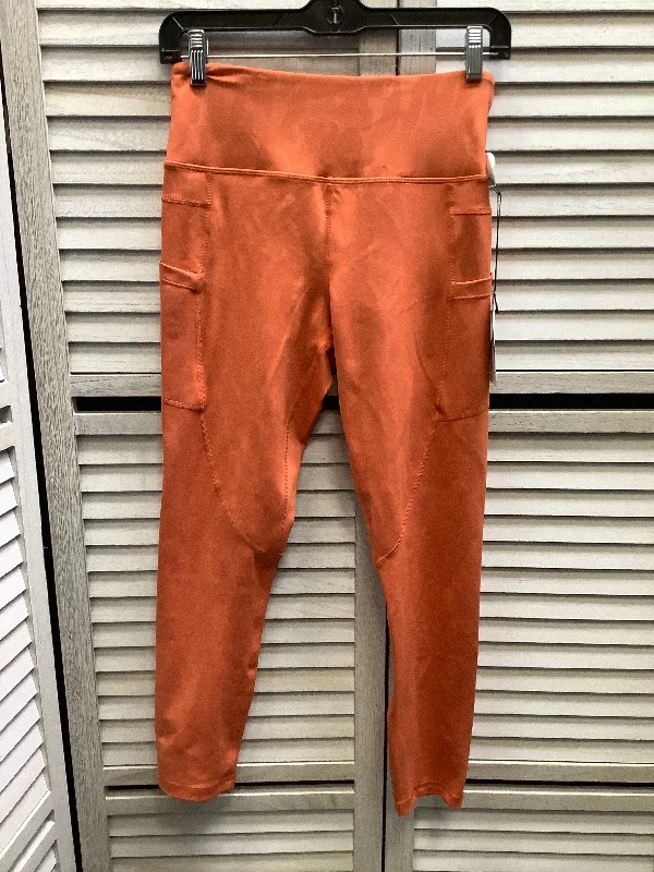 High-neck Sweaters Athletic Leggings By Zyia In Orange, Size: M