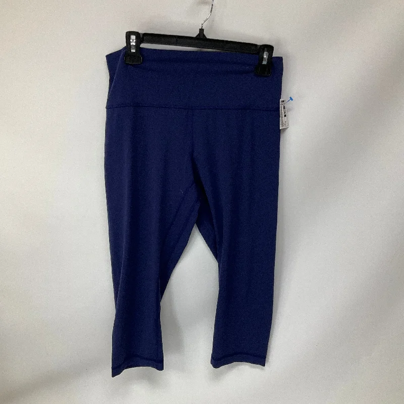 Summer Fashion Athletic Leggings Capris By Lululemon In Blue, Size: 10