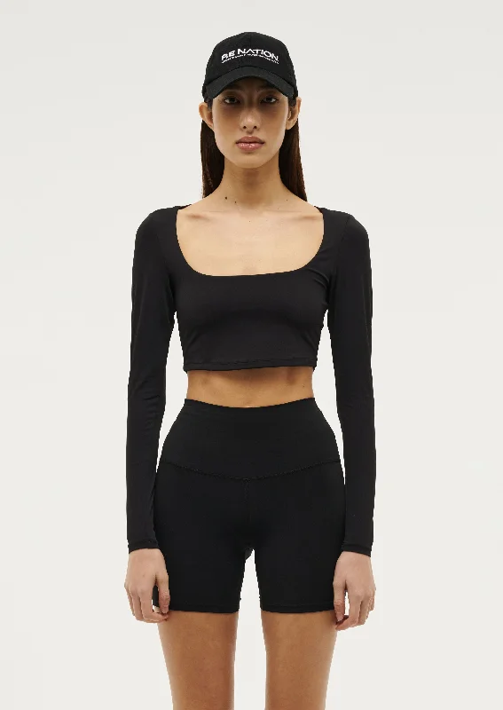 Cool Boots BALANCE LONG SLEEVE TOP IN BLACK