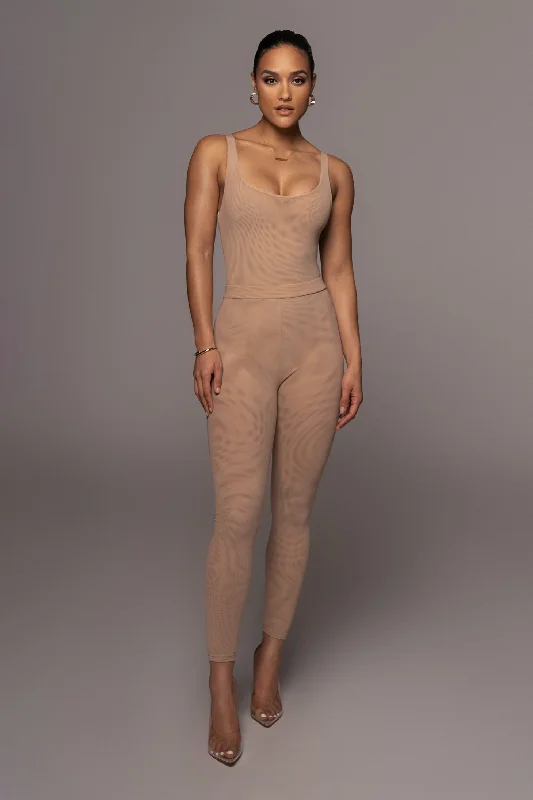 Sporty Jackets Beige Nina Mesh Pants