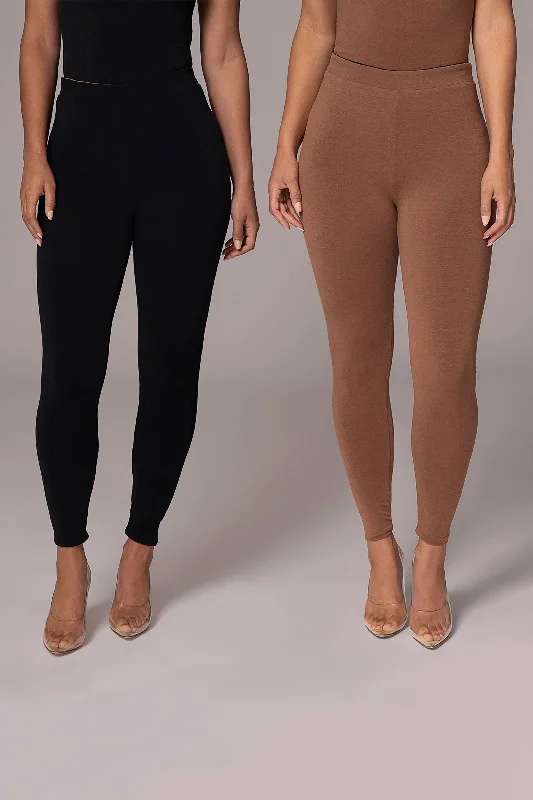 Parkas Style Black/Pecan Everyday Reversible Leggings