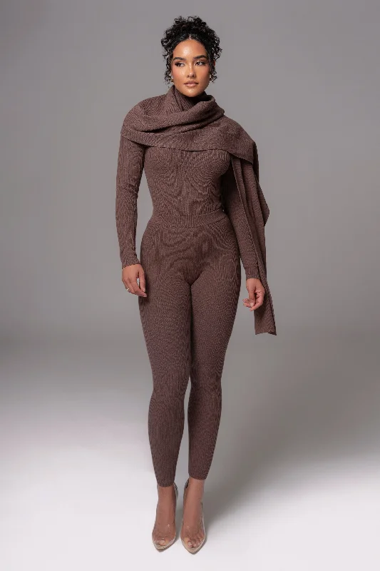 Urban Comfort Chocolate Naaya Ribbed Leggings