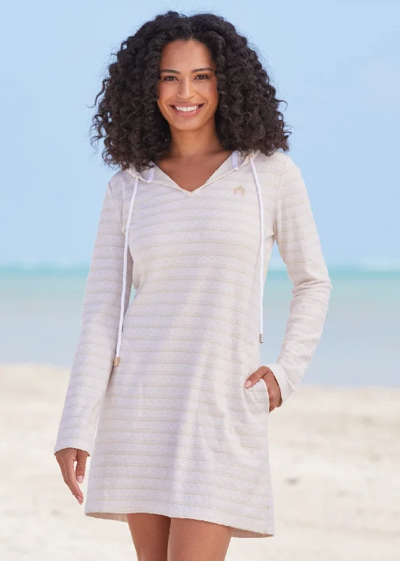 Jogger Pants Cream Hoodie Dress