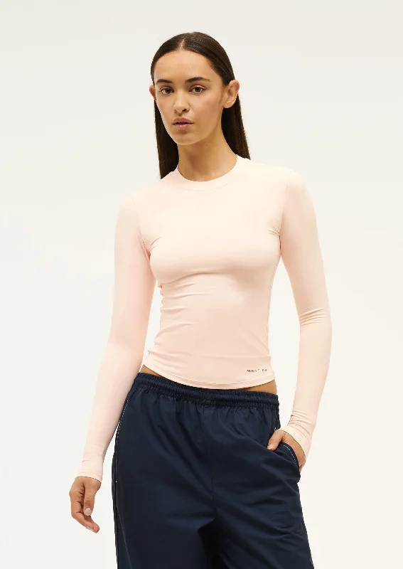 Smart Casual FOUNDATION LONG SLEEVE TOP IN BLUSH