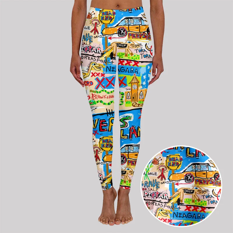 Trendy Outerwear Funny Doodles Geek Leggings