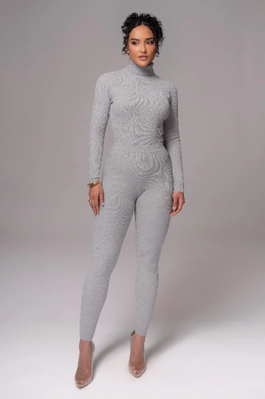 Everyday Outfits Heather Grey Naaya Ribbed Leggings
