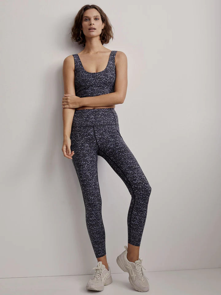 Hipster Style Let's Go Running Legging in Ebony Blue Cheetah