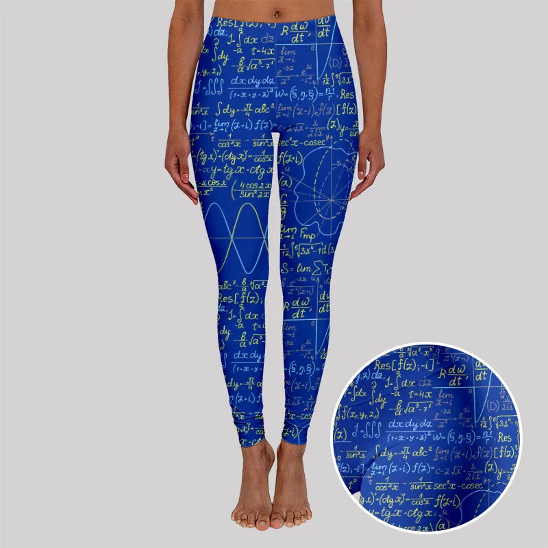 Leather Gloves Math Function Curve Geek Leggings