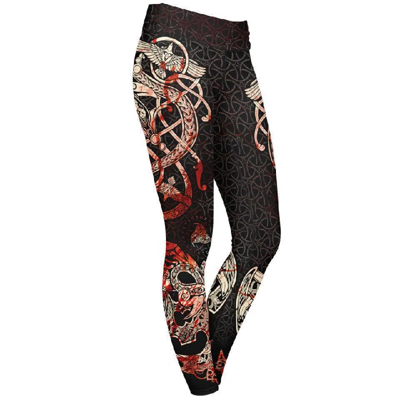 Statement Shoes Muninn Bloody Leggings-Limited