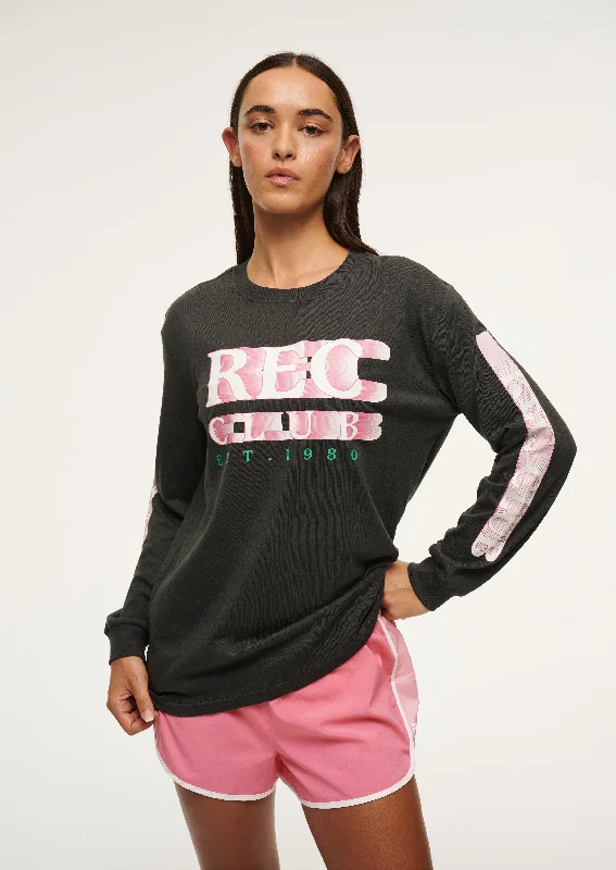 Funky Socks RALLY LONG SLEEVE TEE IN ASPHALT