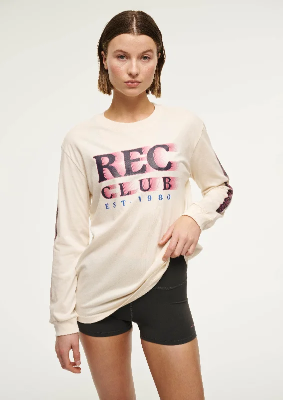 Luxury Suits RALLY LONG SLEEVE TEE IN WHISPER WHITE