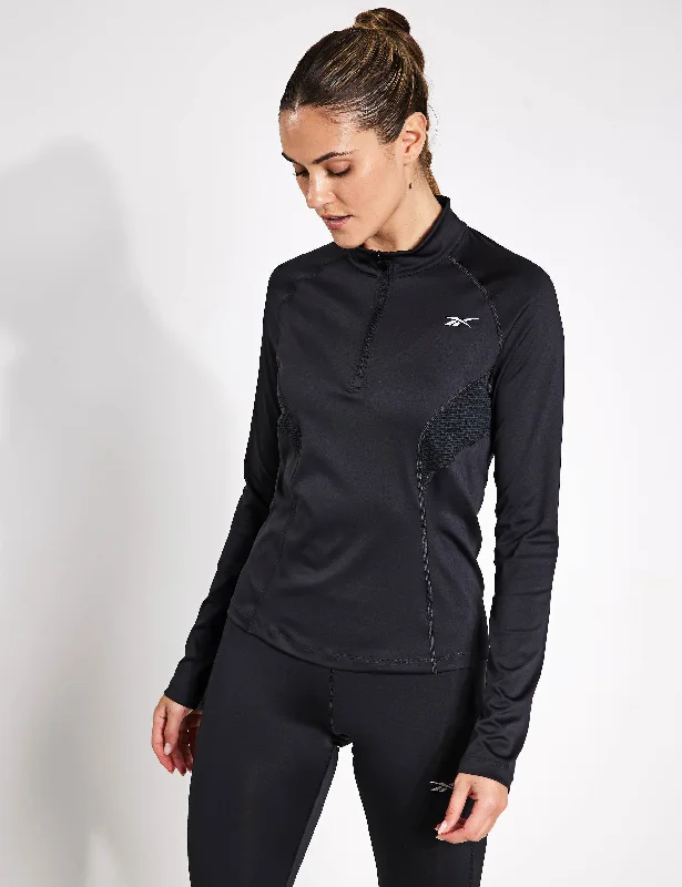Urban Layers Running 1/4 Zip - Night Black