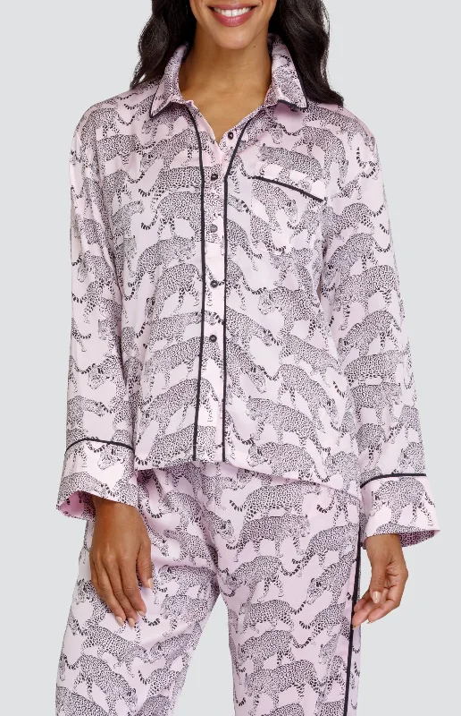 Comfy Outerwear Rever Pajama Top - Leopard Parade - FINAL SALE