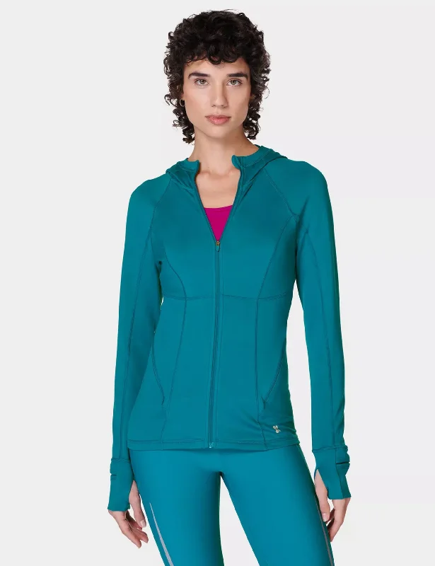 Sports Jackets Pro Run Zip Up - Reef Teal Blue