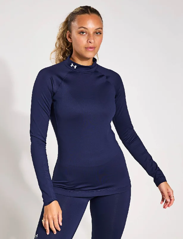 Fashion Sneakers ColdGear Authentics Mock Neck - Midnight Navy/White