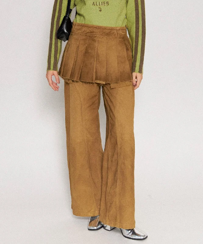 Active Comfort Pleated Skirt Layered Pants