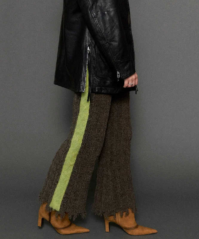Relaxed Shirts Kable Knitting Border Pants