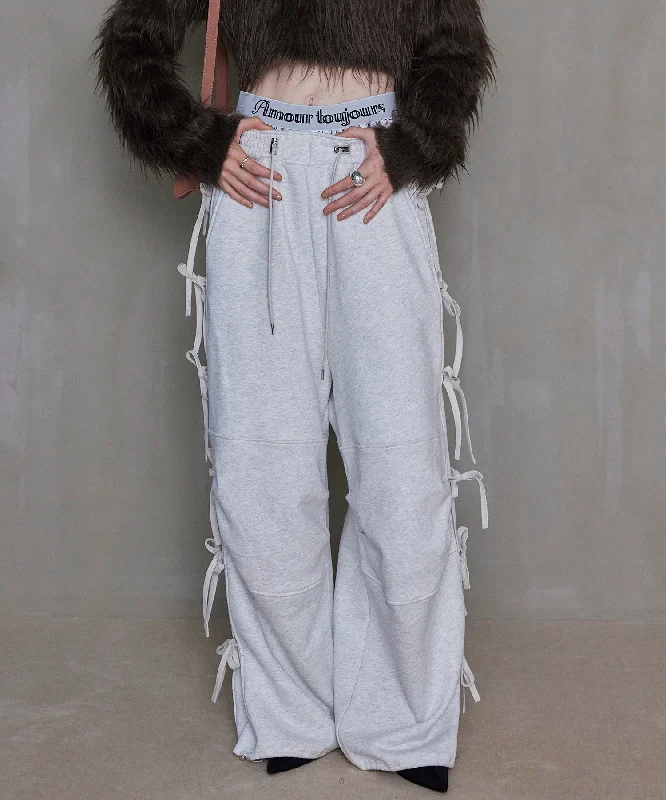 Casual Blazers Side Ribbon Sweatpants