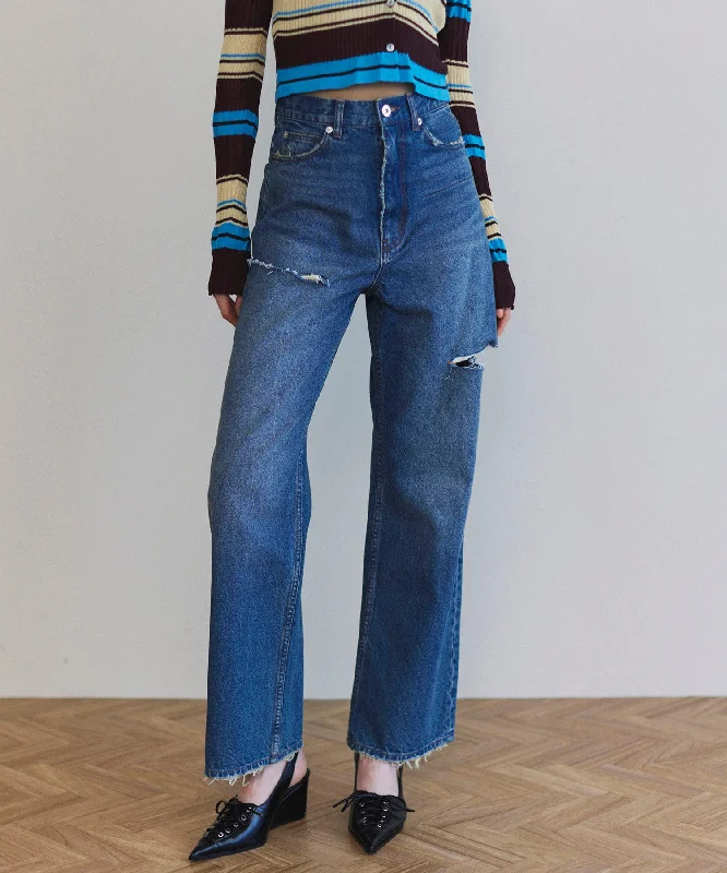 Leather Pants Over Pocket Denim Pants
