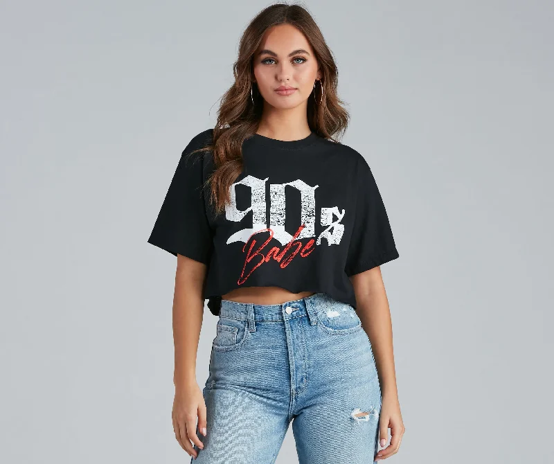 Simple Apparel 90's Babe Crop Tee