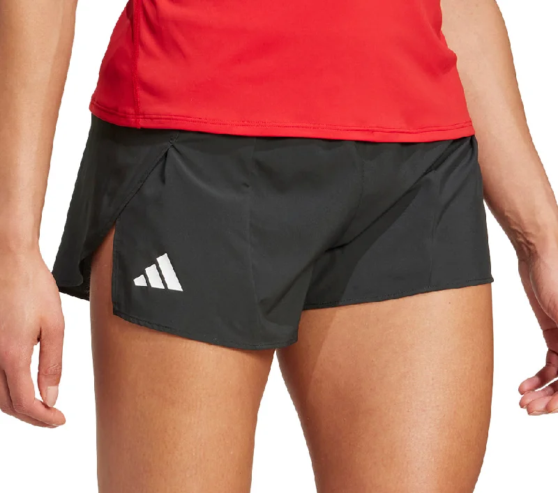 Street Boots adidas Adizero Essentials Womens Split Running Shorts - Black