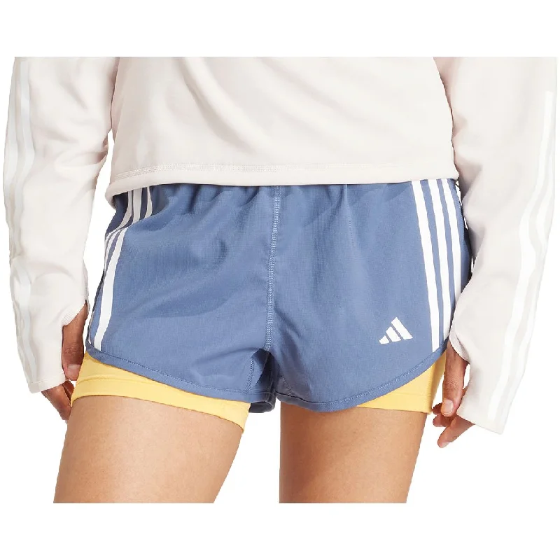 Jogging Suits adidas Own The Run 3 Stripes 2 In 1 Womens Running Shorts - Blue
