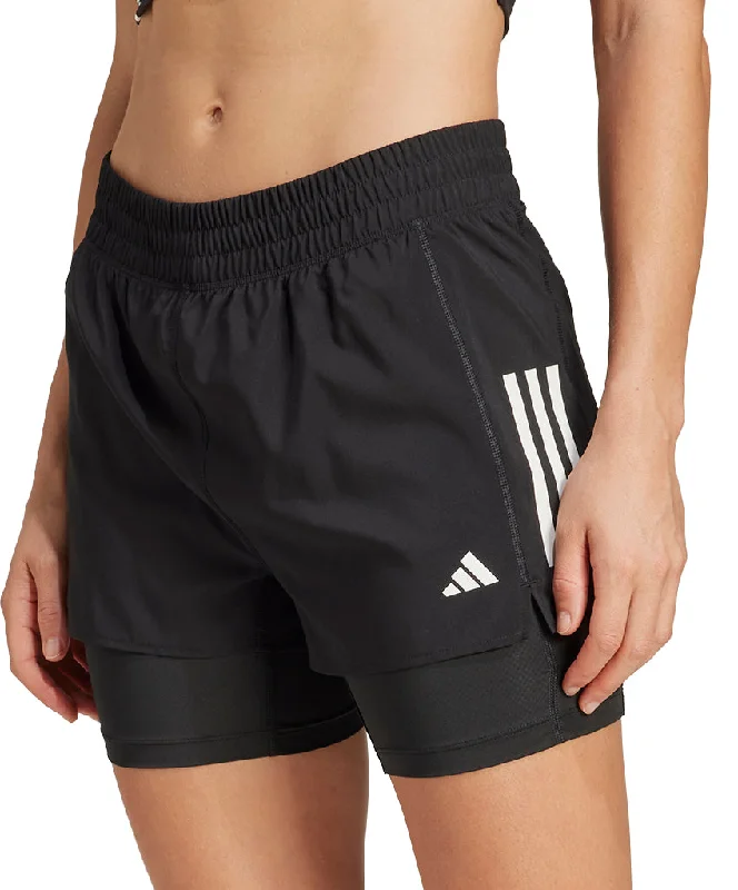 Comfy Hoodies adidas Own The Run ClimaCool 2 In 1 Womens Running Shorts - Black