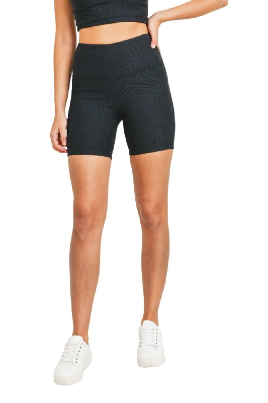Comfortable Style Mono B Textured Zebra Bike Shorts APH8111