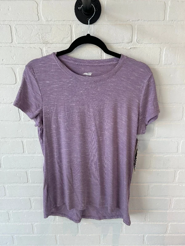 Athletic Top Short Sleeve By Avia In Purple, Size: S