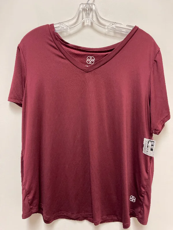 Athletic Top Short Sleeve By Daisy Fuentes In Red, Size: Xl